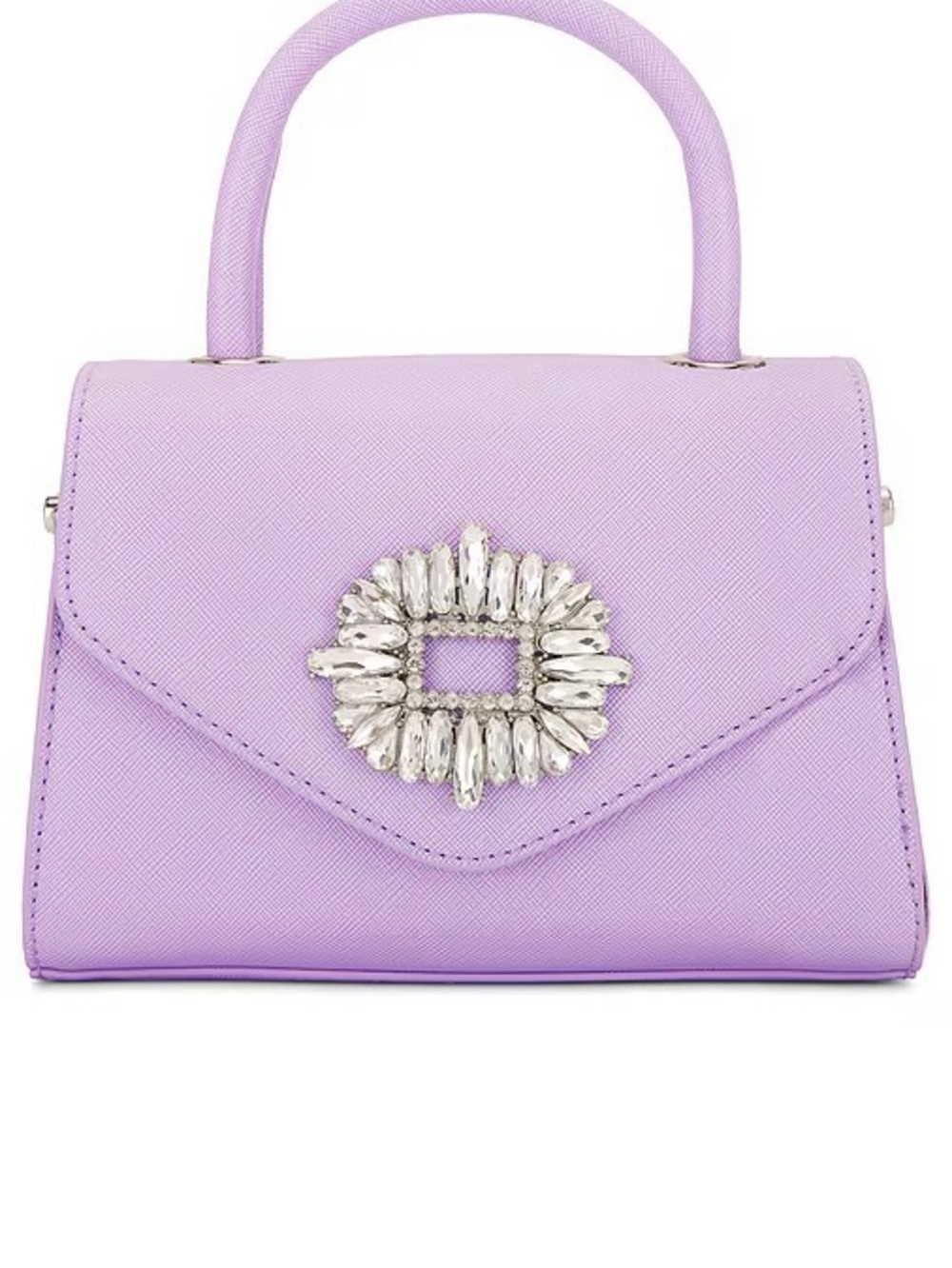 olga berg Alejandra Embellished Top Handle in Lilac